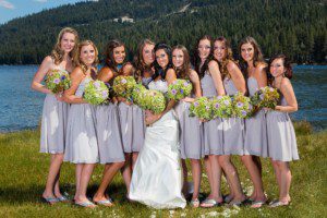 bride and bridesmaids – Tahoe Truckee Donner Lake wedding photography