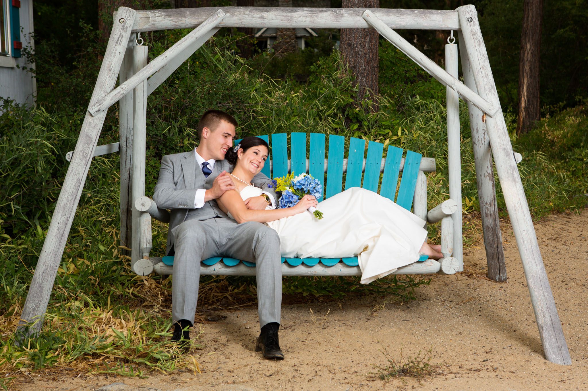 bride and groom portrait – North Lake Tahoe Kings Beach wedding photography
