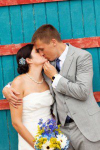 bride and groom portrait kissing – North Lake Tahoe Kings Beach wedding photography