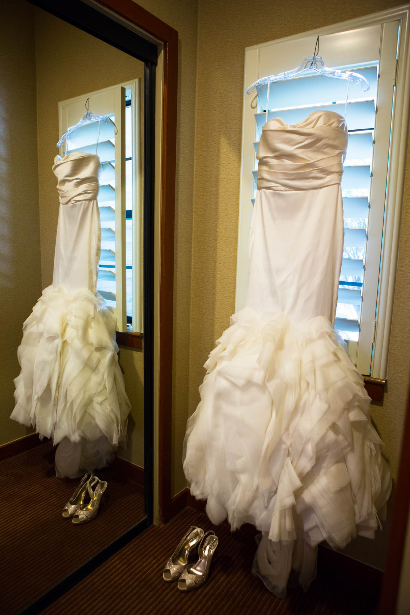 bride's dress – Lake Tahoe Hyatt Persian American wedding photography
