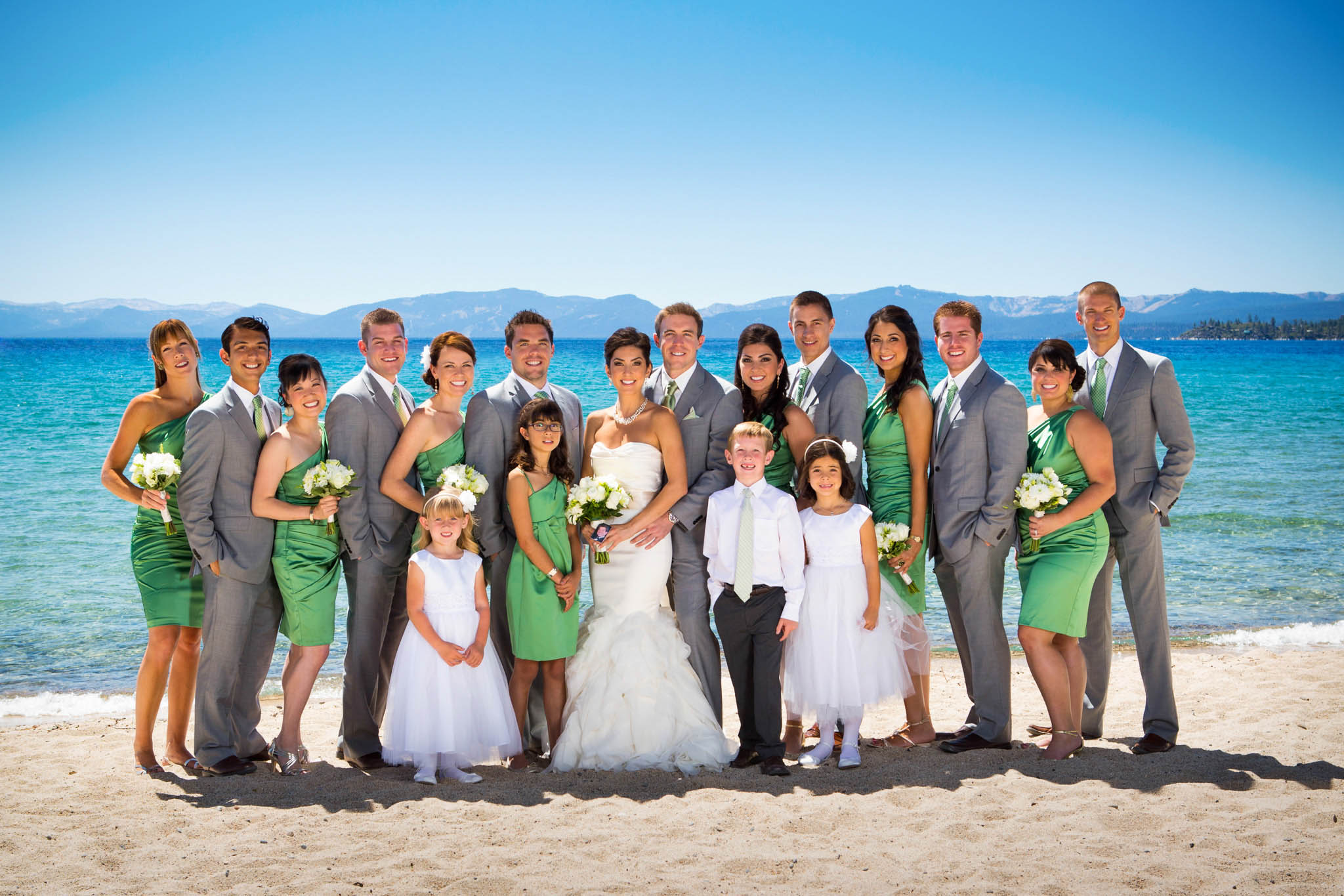 bridal party portrait – Lake Tahoe Hyatt Persian American wedding photography