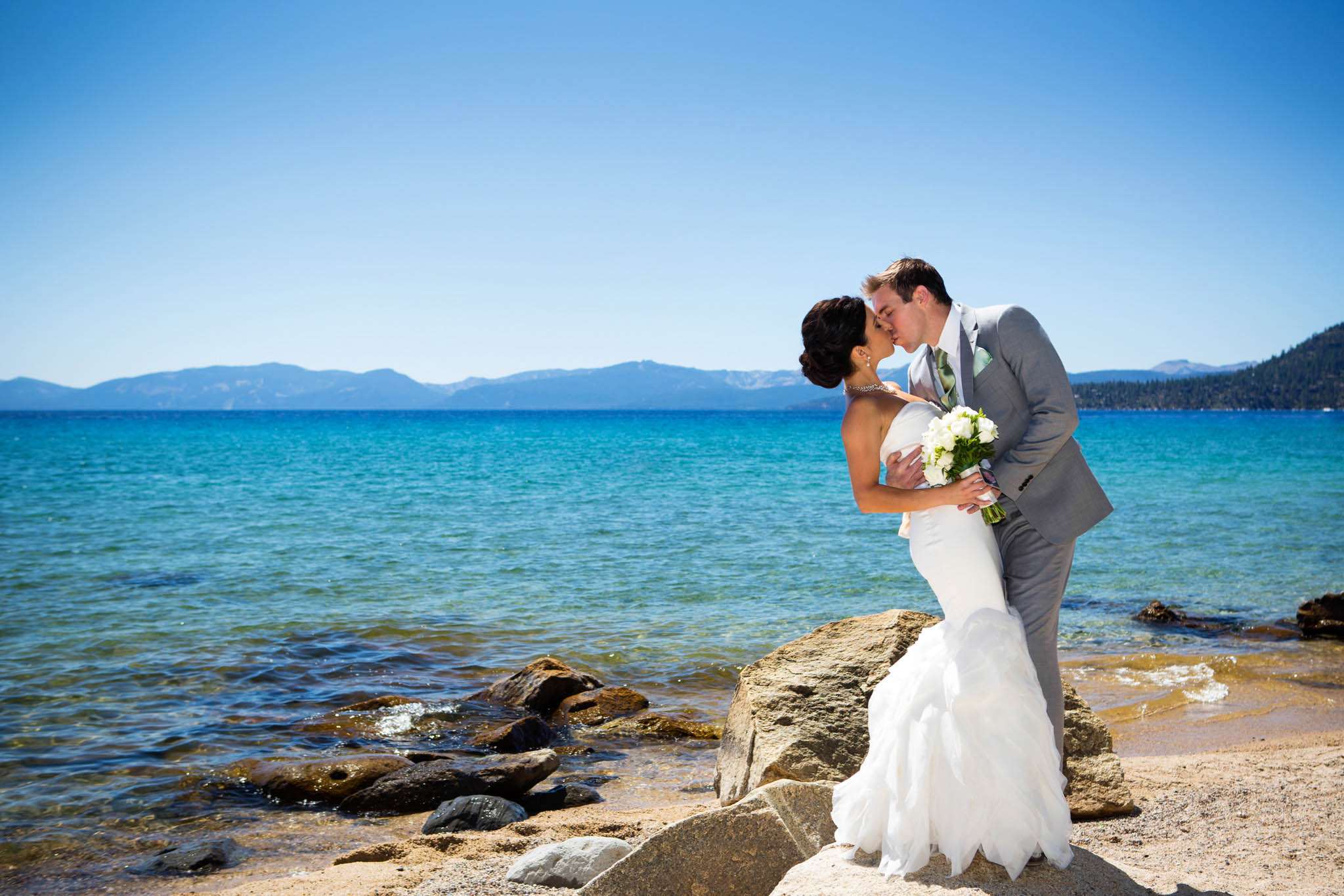 bride and groom portrait – Lake Tahoe Hyatt Persian American wedding photography