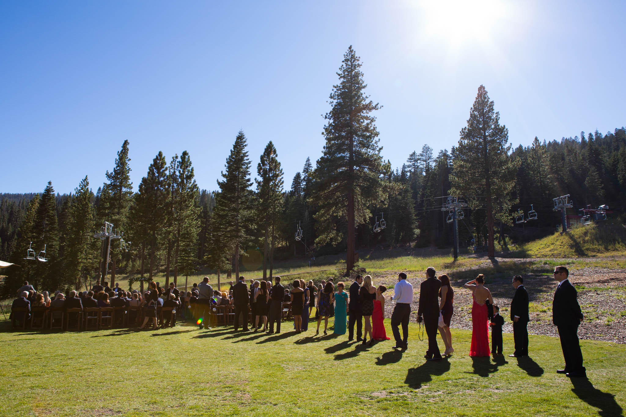 guests arriving at ceremony – Lake Tahoe Truckee Ritz Carlton Persian American wedding photography