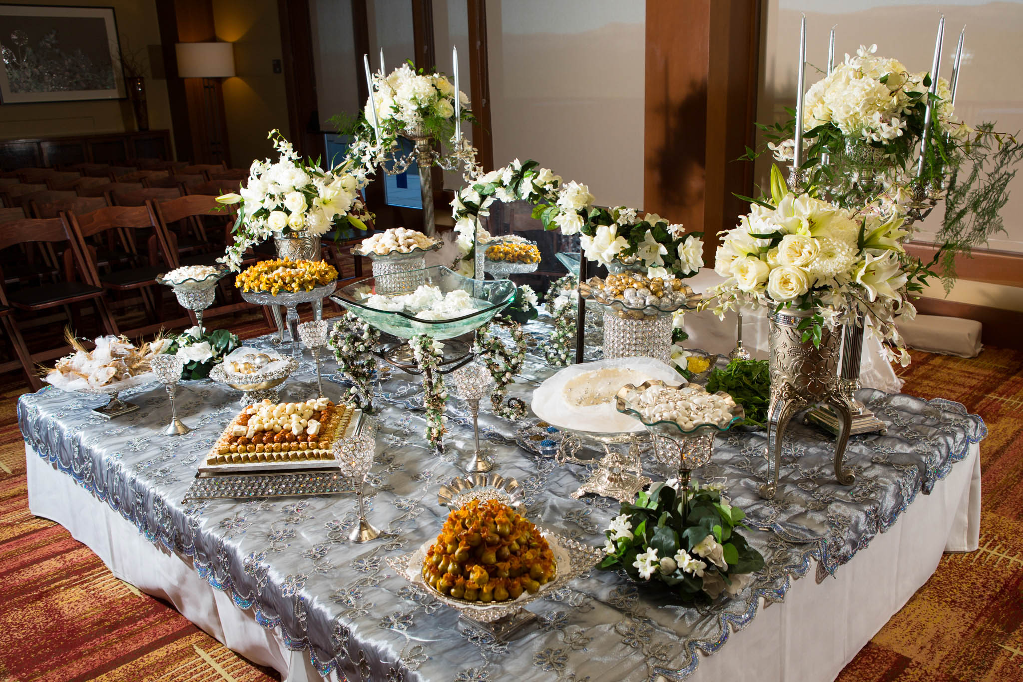 Persian wedding ceremony set-up – Lake Tahoe Truckee Ritz Carlton Persian American wedding photography