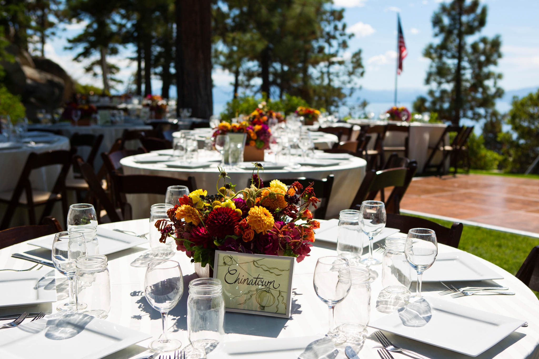 recpetion tables – North Lake Tahoe Incline Village wedding photography