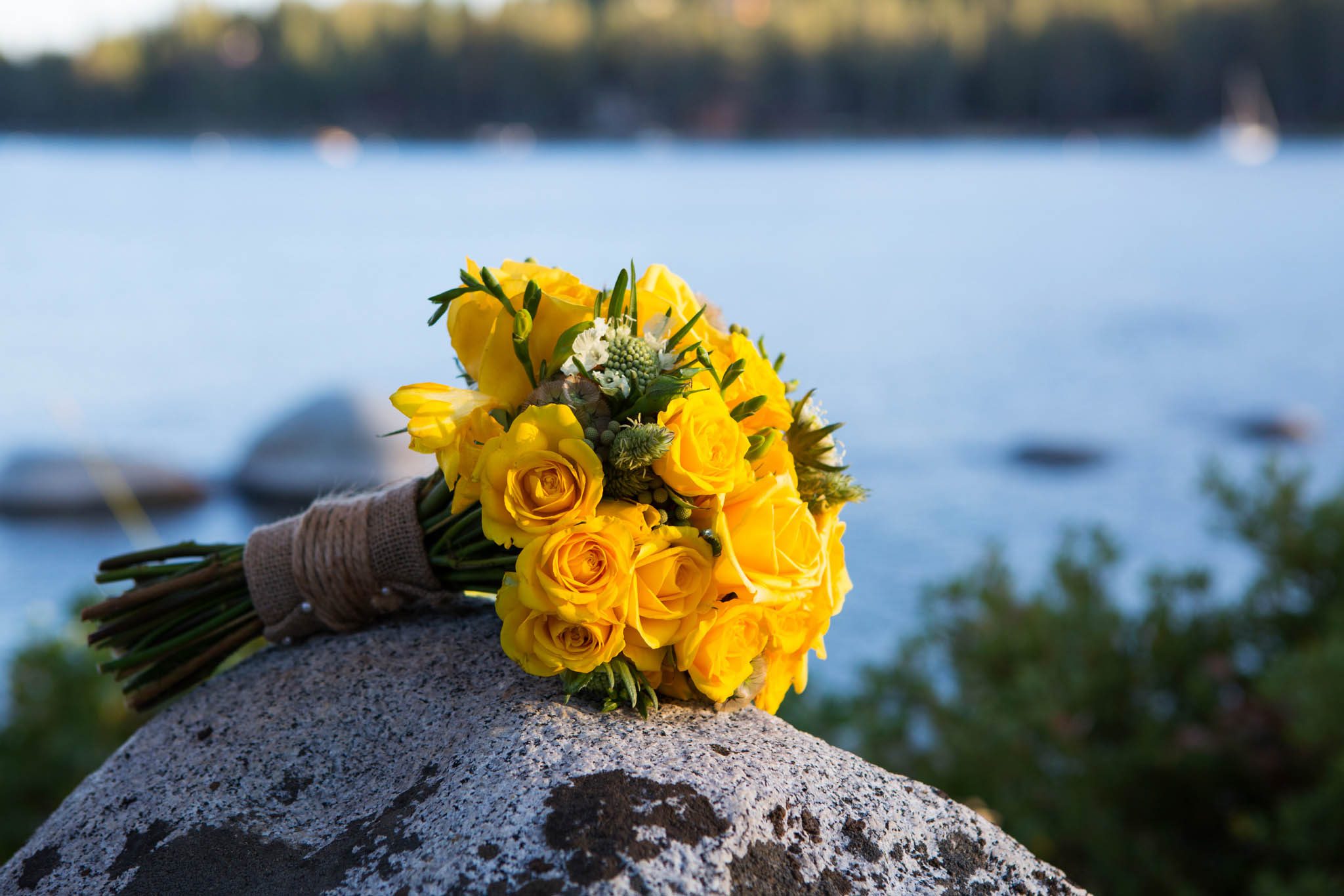 bride's bouquet – Lake Tahoe Meeks Bay wedding photography
