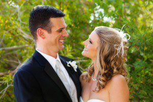bride and groom looking at each other Hyatt Tahoe – nina wedding photographer