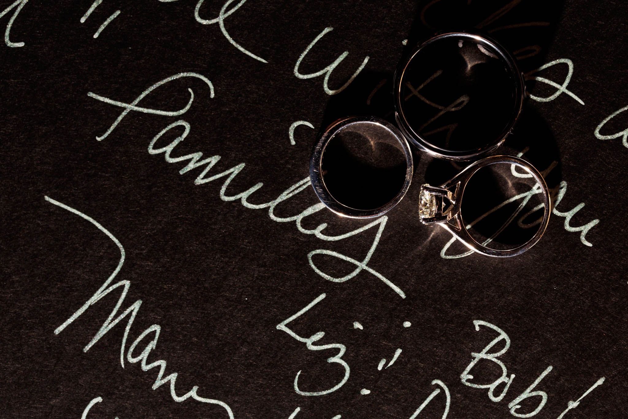 rings detail on guest signing book – nina wedding photographer