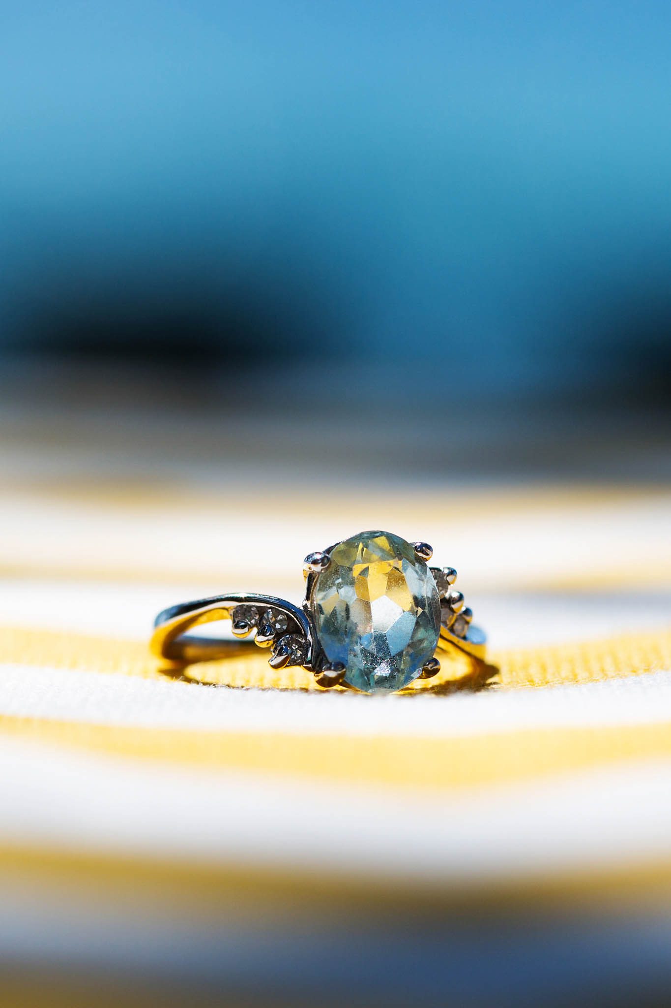 something blue, ring detail – South Lake Tahoe lakefront beach wedding nina photographer