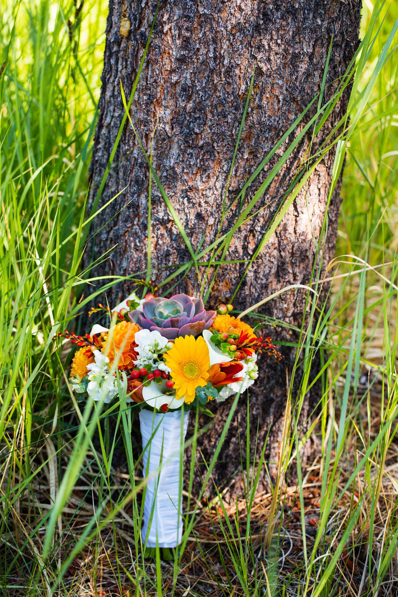 bride's bouquet – South Lake Tahoe lakefront beach wedding nina photographer