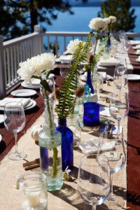 table decor centerpieces flowers – Fairwinds Tahoe wedding photography
