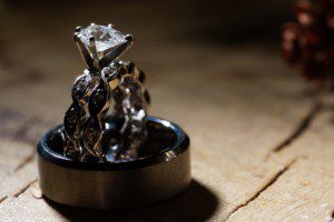 wedding rings detail diamond