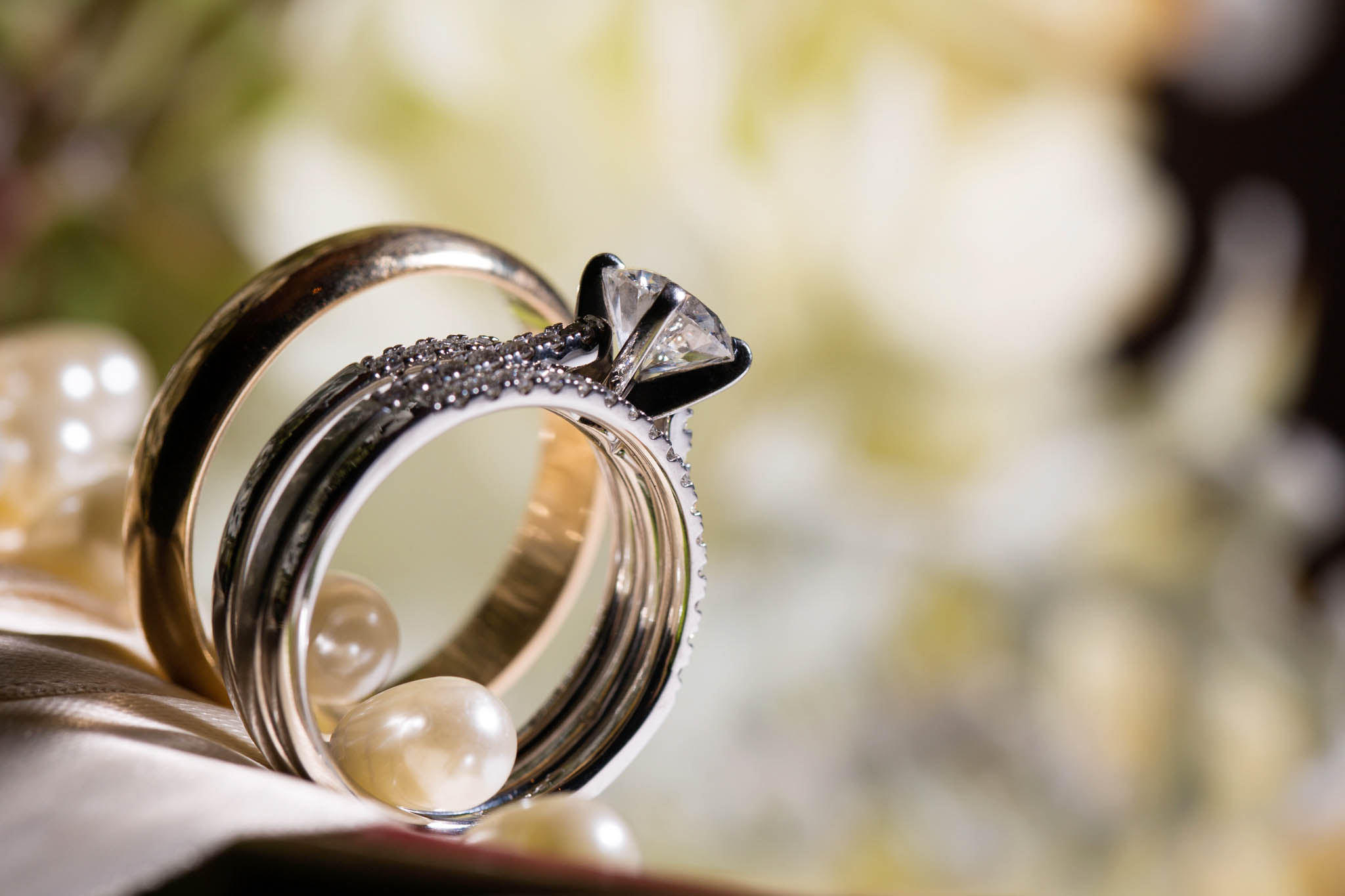 wedding rings detail, diamond, engagement ring, wedding bands