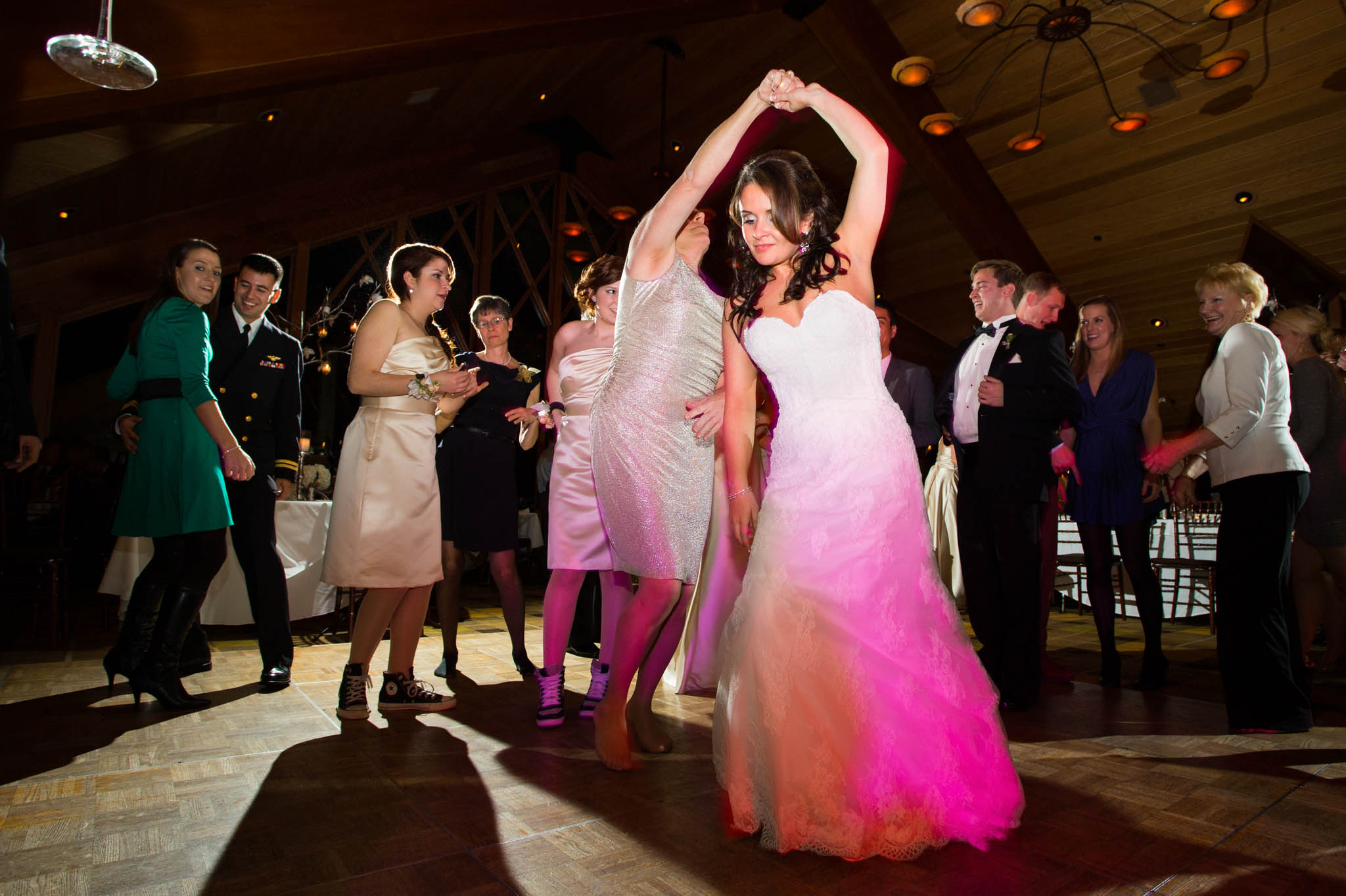 bride dancing, dance floor, fun, guests, Edgewood North Room