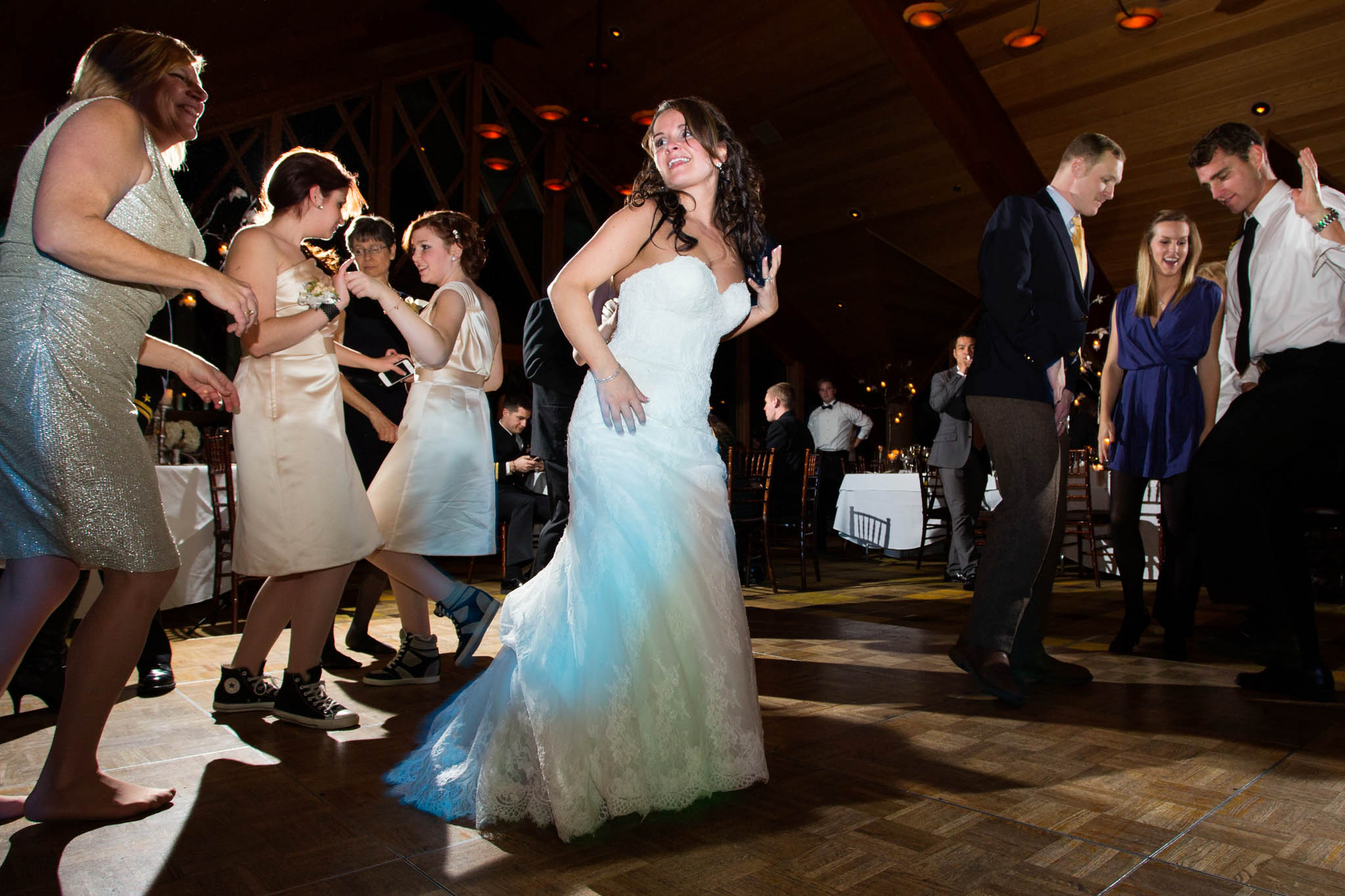 bride dancing, dance floor, fun, getting down, Edgewood North Room